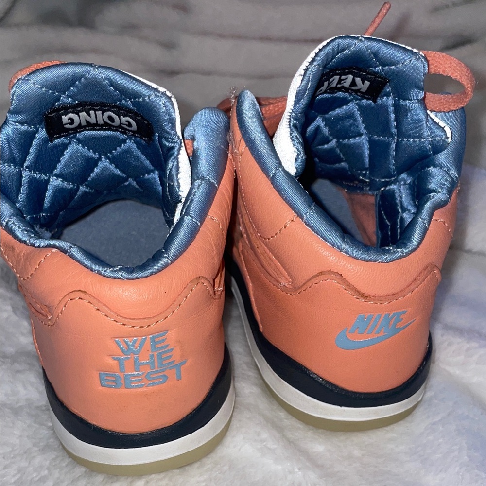 Jordan Kids Coral and Blue Sneakers